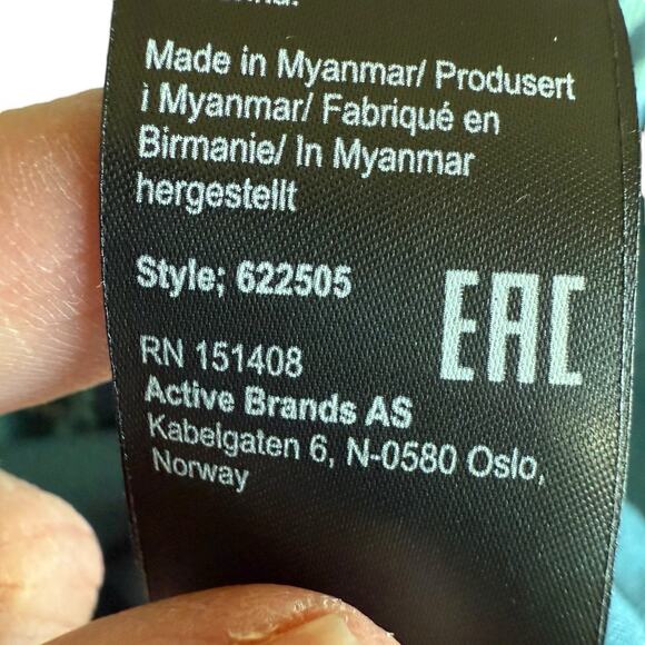 Karii Traa Wool Blend Blue Teal 1/2 Zip Base layer Pullover Womens Small - Picture 10 of 13